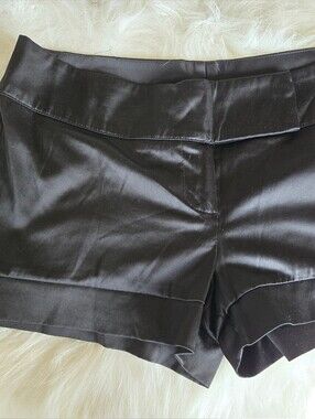 Wet Seal Black Satin Shorts